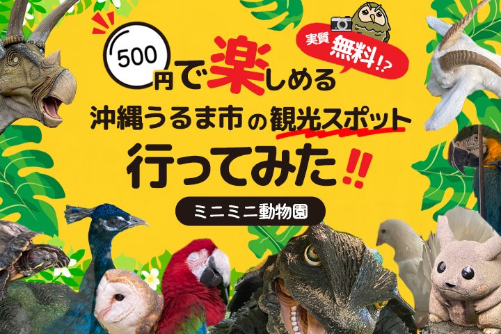 【基本無料】500円で楽しめる沖縄うるま市の観光スポットいってみた！【ミニミニ動物園】